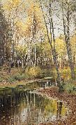 Peder Monsted Autumn in the birchwood Germany oil painting artist